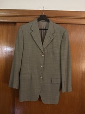 Men  s Canali Blazer 3 Button Gold and Navy Herringbone US 38R/EU 48 100 Wool