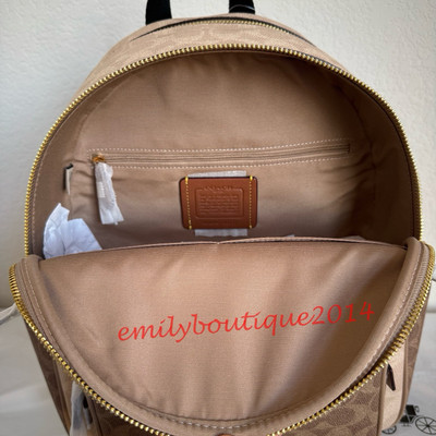 NWT Coach CZ771 Court Backpack In Blocked Signature Canvas Sand