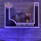 Funko Pop Deluxe Town Iron Man w/ Avengers Tower GITD Figure PX Exclusive