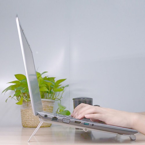 Plastic Computer Riser Laptop Rack Stand Mobile Computer Stand - Afbeelding 11 van 12