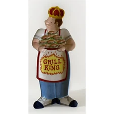 Fitz & Floyd GRILLIN & CHILLIN 18” Whimsical Ceramic Serving Tray Barbecue