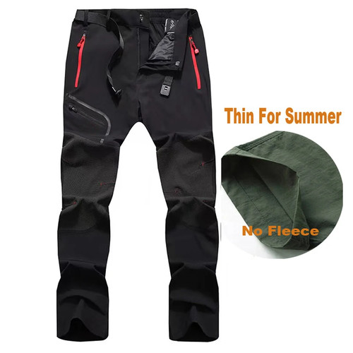Men's Summer Plus Size Softshell Camping Hiking Trekking Fishing Hunting Pants - Picture 14 of 15