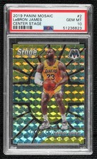 2019-20 Panini Mosaic Center Stage LeBron James #2 PSA 10 GEM MT 0l1d