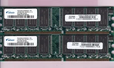 512MB 2x256MB PC-2100 ELIXIR M2U25664DS88AOG-75B DDR333 DDR1 Memory Kit PC2100