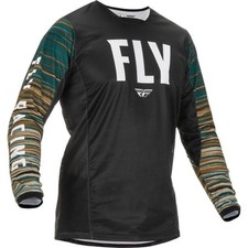 Fly Racing Kinetic Wave MX Jersey Off-Road Top Black Rum