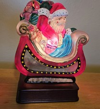 Merck Inge-Glas Old World Christmas Commerative Santa In Sleigh Light 1994