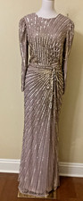 Mac Duggal Beautiful Light Mauve Sequin and Beaded Gown Size 8