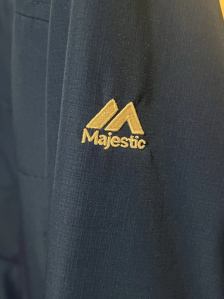 Chaqueta NY Mets Majestic Auténtica Colección XXL Azul/Naranja Mr. Met Foto 4 de 4