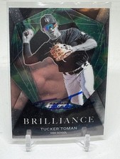 2022 Panini Prizm Draft Picks Baseball SIGNED Tucker Toman BR-TT Brilliance