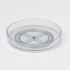 Brightroom  11" Low Plastic Lazy Susan Turntable Clear Kitchen Organizer