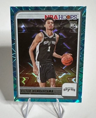 Panini 2023-24 NBA Hoops Rookies Victor Wembanyama #277 Teal Explosion RC