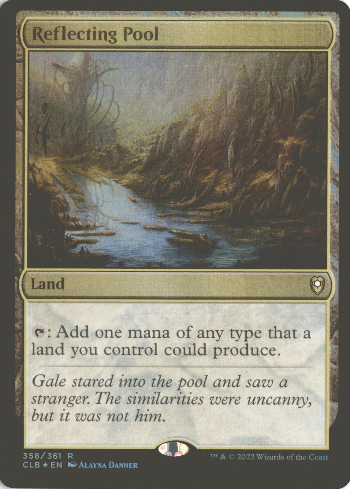 MTG Reflecting Pool (358) *Foil* Prerelease Stamped Promo Baldur's Gate NM
