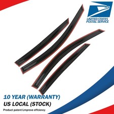 For 2018-2022 Honda Accord Clip-on Black Trim Window Visor Rain Guard Vent Shade