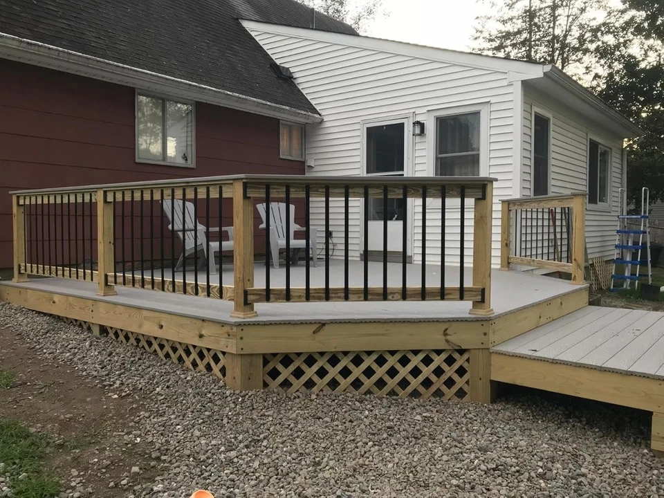 Paquete de 61 balaustres de cubierta 32,25&#8221;, balausta metálica rectangular hueca negra gruesa Foto 3 de 4