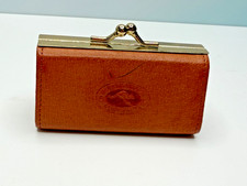 AUSTRALIA KANGAROO BROWN LEATHER COIN PURSE KISS LOCK VINTAGE
