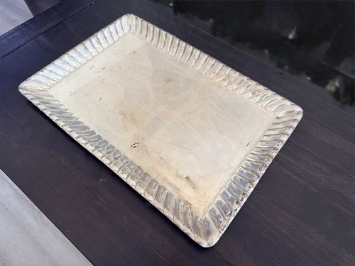 Rectangle STERLING silver serving tray (13"x8.5")(816 grams!)