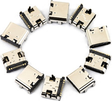 USB Type C 3.1 Female Socket 16Pins Solder Connector Jack Port for Electronic...
