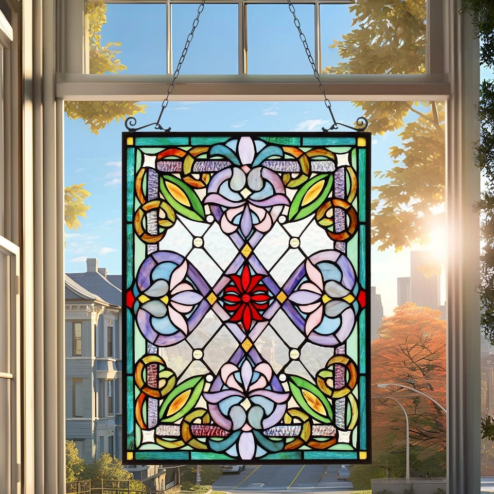 Paneles de ventana de estilo victoriano Capulina - Atrapasoles de vitrales - Handicra... Foto 4 de 4