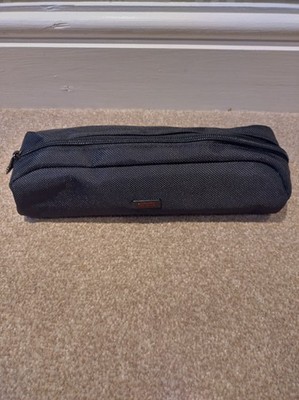 Tumi klein schmal schwarz ballistisch Nylon Reise Kordel Kabel Etui Federmäppchen