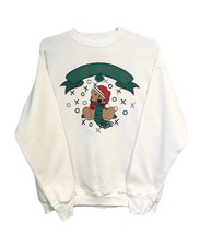 Vintage 90s Christmas Teddy Bear Crewneck Sweatshirt I  ve Been Mistletoed Humor