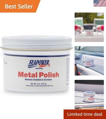 Professional-Grade 8 oz. Marine Metal Polish - Removes Scratches & Corrosion