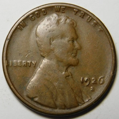 1926 S Lincoln Wheat Cent Penny VG-F "Actual Coin Pictured"
