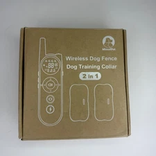 MimofPet Wireless Dog Fence & Training Collar 2 in 1 Beep Vibration Static