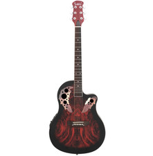 Glarry 41 inch Full-Size Cutaway Acoustic-Electric Guitar EQ Guitar Sunset Red 