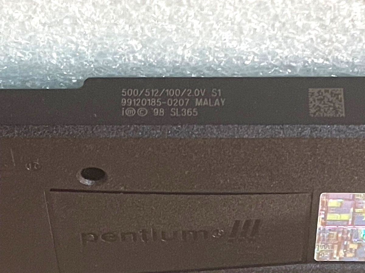 VINTAGE INTEL PENTIUM III 500MHZ SL365 500/512/100/2.0V S1 VINTAGE INTEL PENTIUM III 500MHZ SL365 500/512/100/2.0V S1