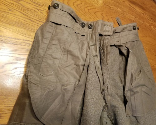 Muermann Wool Winter Pants Germany Military 31 adjustable to smallr x 30 inseam - Foto 10 di 12