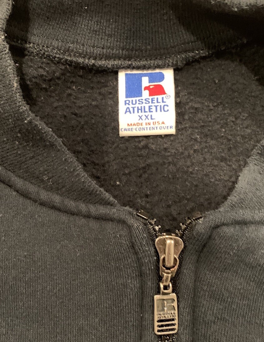 トップス RUSSELL Sweatshirt MADE IN USA XXL Vintage 90s Russell Athletic American Flag Crewneck XXL