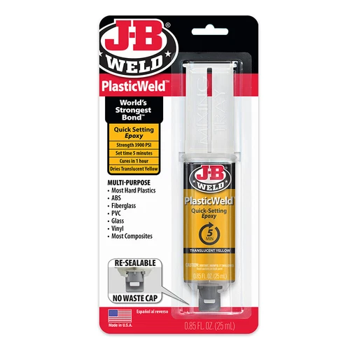 JB PlasticWeld 2 Part Cold Weld Plastic Epoxy Adhesive Glue Syringe 25ml 50132