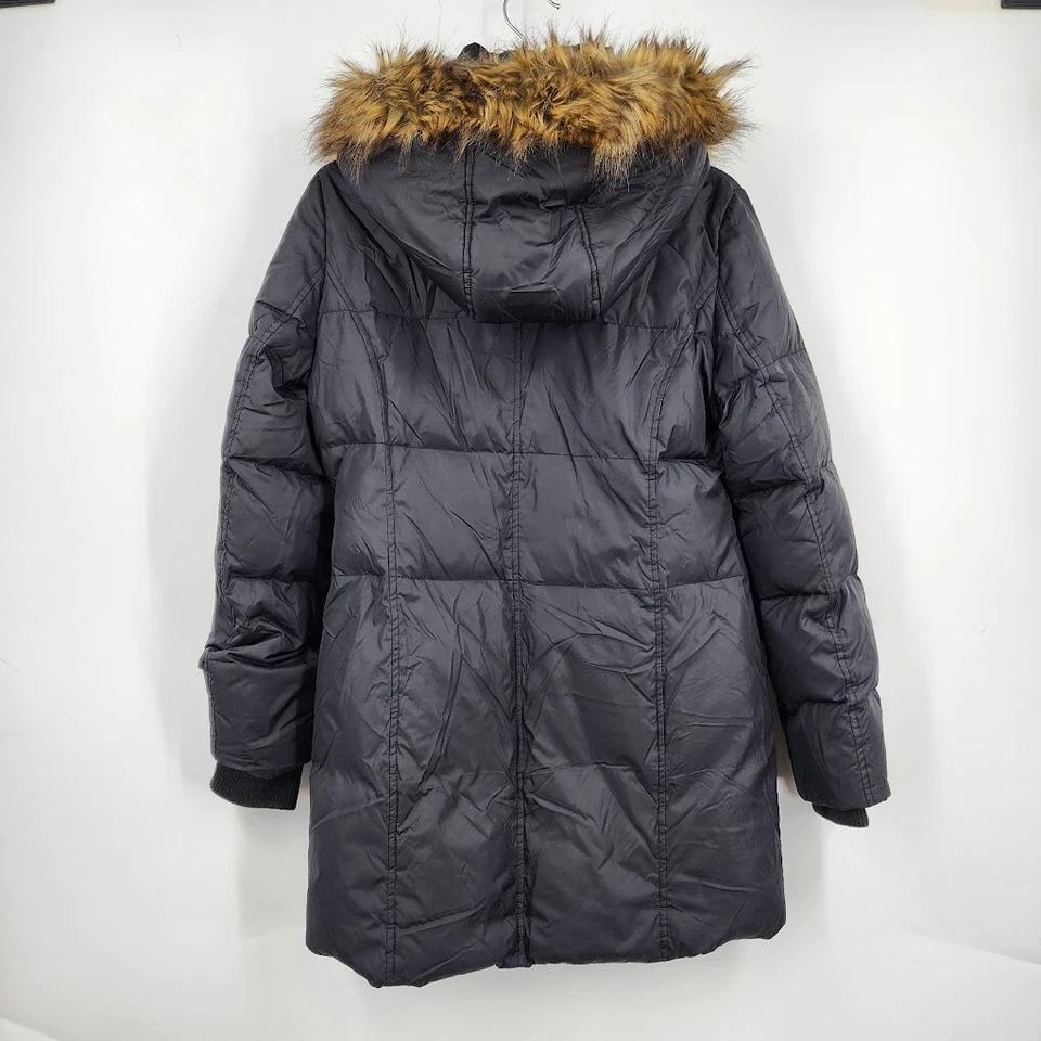 Capucha de piel de doble cuello Michael Michael Kors acolchada de longitud media talla S para mujer Foto 3 de 4