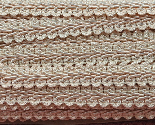Vintage Conso French Braid Chinese Gimp 1/2" Trim Peach Color 18 Yds Lamp Shade - Picture 2 of 3