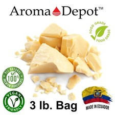Raw Cocoa Butter 3lb BAG 100 Natural Unrefined Pure Virgin Cacao/Cocoa