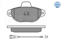 Meyle 025 214 3616 Brake Pad Set, Disc Brake For Fiat Ford