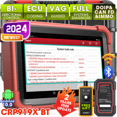 2024 Launch CRP919X BT Car OBD Bidirectional Diagnostic Scanner Tool Key Coding