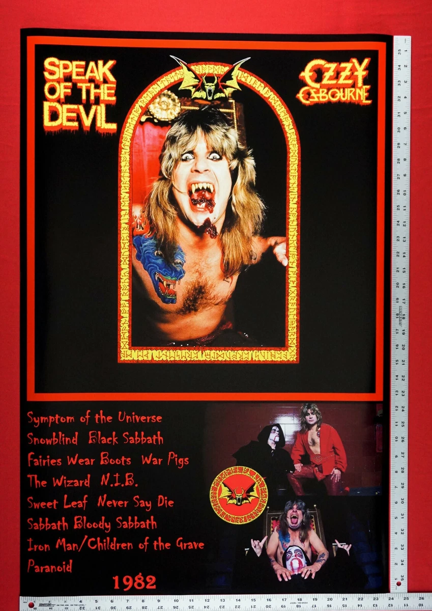 Ozzy Osbourne Speak of the Devil Album The Wizard Paranoid Poster 24X36 OZSD