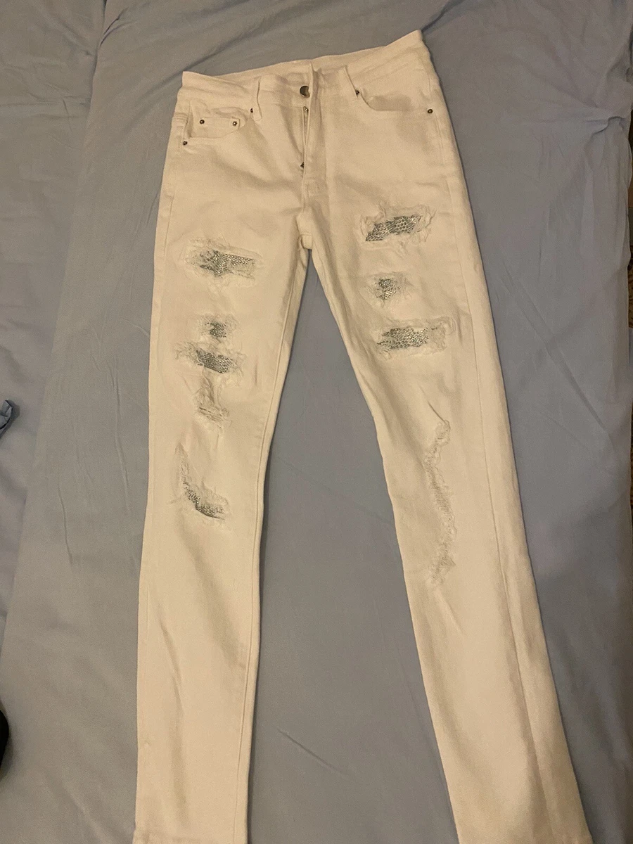 jeans uomo slim fit strappati simili ad Amiri