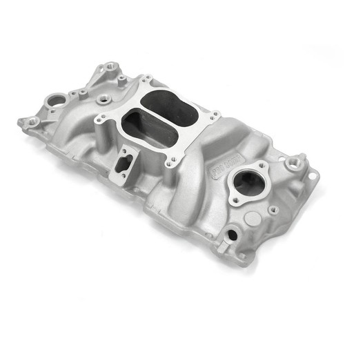 Speedmaster SBC Chevy 57-95 Dual Plane Intake Manifold 283 327 350 (SATIN) - Picture 4 of 5