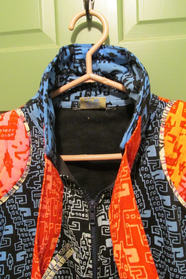 Jaqueta punk grunge vintage anos 80 Space Islands Light Industries conversível zíper completo - Imagem 3 de 4