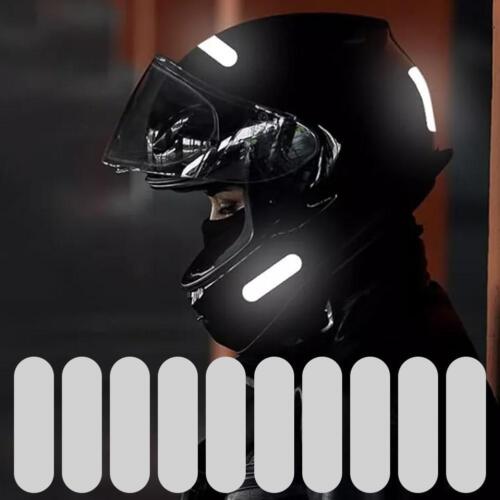10x Retro Reflektierende Streifen Aufkleber für Motorrad Helm Reflektor Warnung - Bild 10 von 19