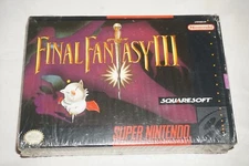Final Fantasy III 3 (Super Nintendo SNES) Complete in Box CIB w/Poster Near Mint