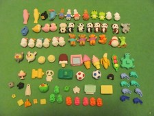 Mixed Lot of Vintage Miniature Rubber Erasers Toys.