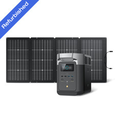 Ecoflow Delta 2 1024wh+220w Solar Panel Solar Generator Certified Refurbished