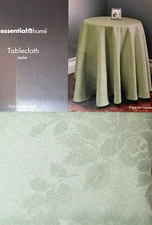Essential Home Round Floral Tablecloth Leslie  SAGE  70 in 