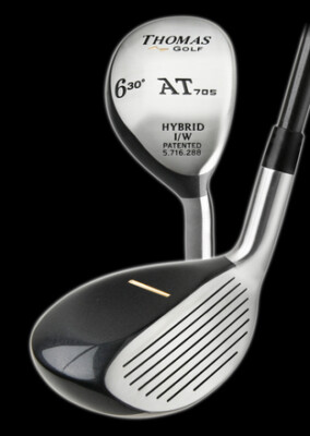 Hybrid Golf Club #6 (30 Degree) w/ Patented Shot Accuracy Technology - by THOMAS