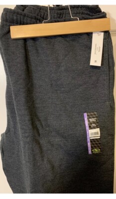 Athletic Works Sweat Pants Mens Sz 2XL Fleece Moisture Wicking Odor Control Gray