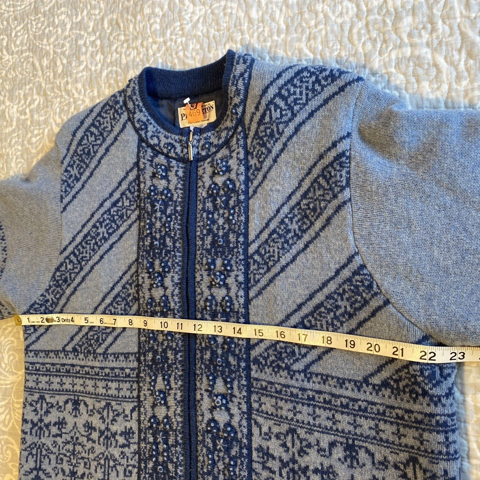 Pendleton Wool Cardigan Sweater Jacket Women's Bl… - image 9