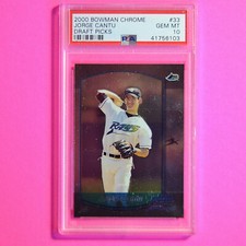 2000 Bowman Chrome Draft Picks #33 Jorge Cantu Rookie Card Rays PSA 10 Gem Mint. rookie card picture